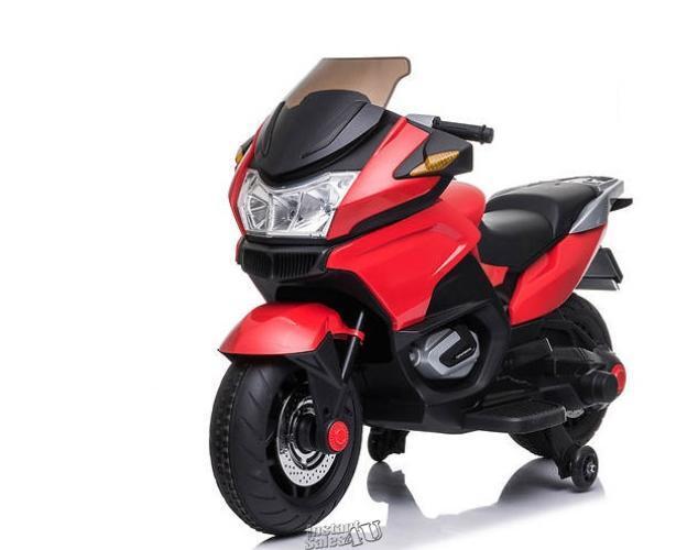 Blazin’ Wheels RED 12V Ride-On Motorcycle Front & Rear Lights Music Two Riders