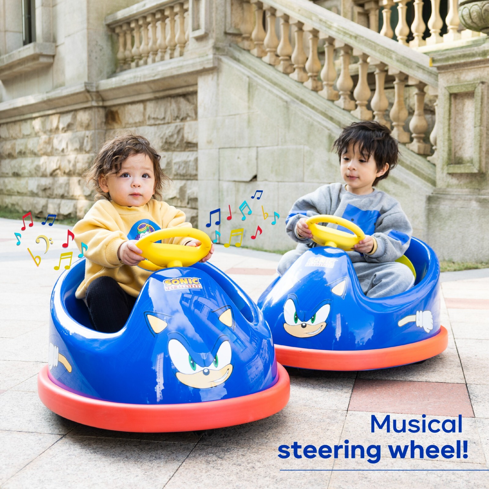 Sonic the Hedgehog Electric Bumper Car 2 Speed for kids 360 degree turning