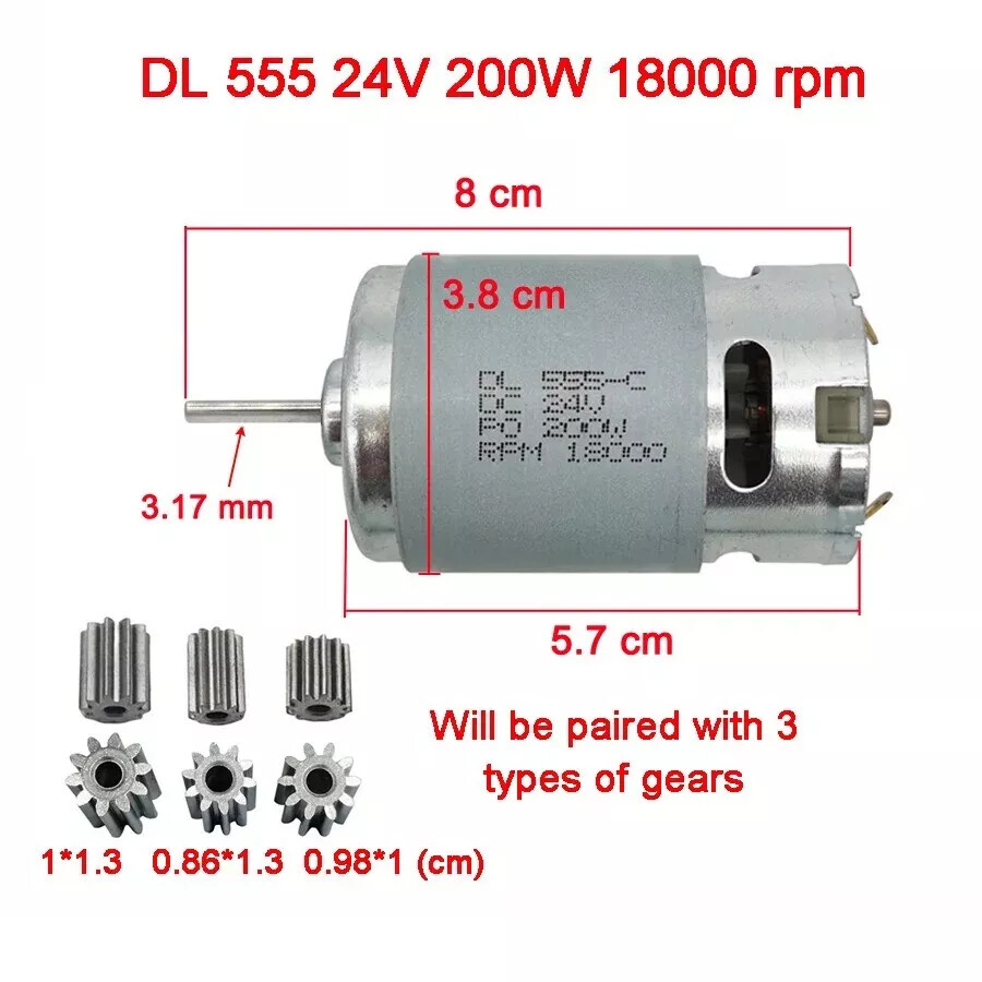 555 24V Motors For Children Electric Car Toy DL 555-C 24V High Speed High Power