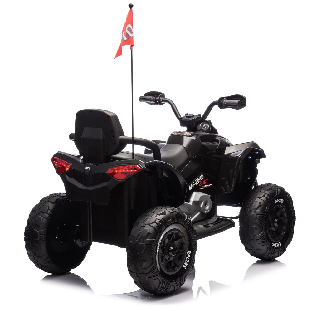 24V Kids Electric ATV with Parent Control Bluetooth Music Lights for Ages 3-12