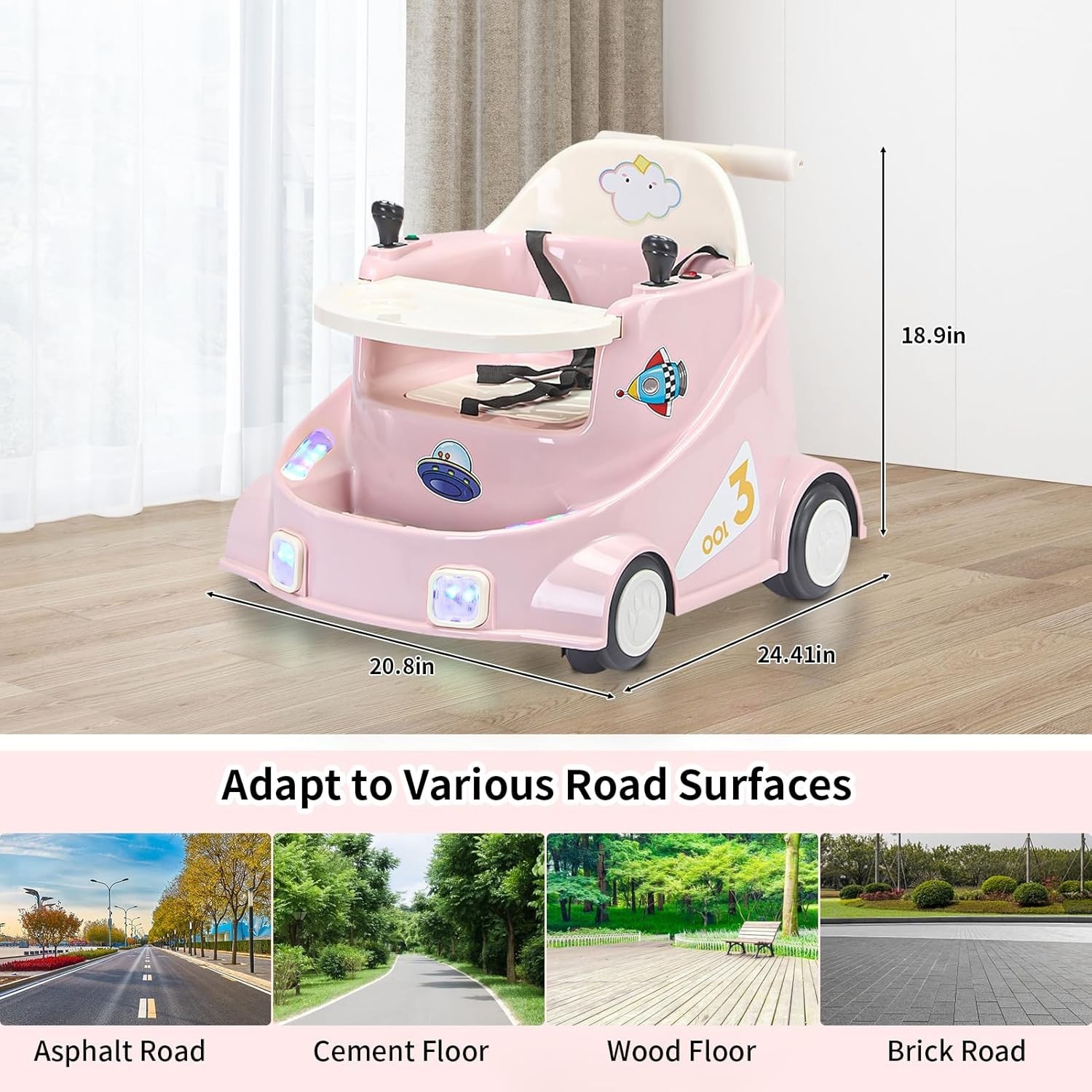 Baby Bumper Car Electric Car with 2 Driving Modes Joystick/Remote Control