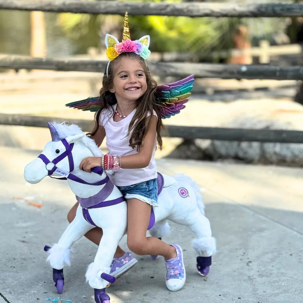 Power Pony Push Riding Toy – Crystal Steel Pedal & Push 3+ Years New