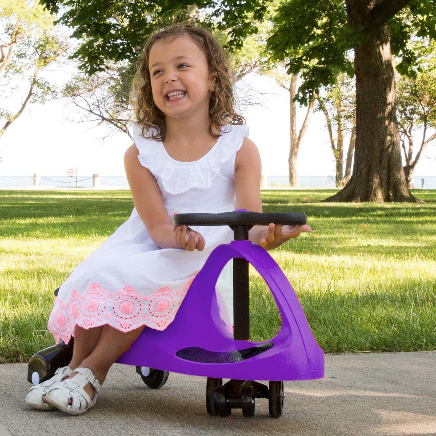 Purple Wiggle Car Ride On Toy by Lil’ Rider – No Batteries