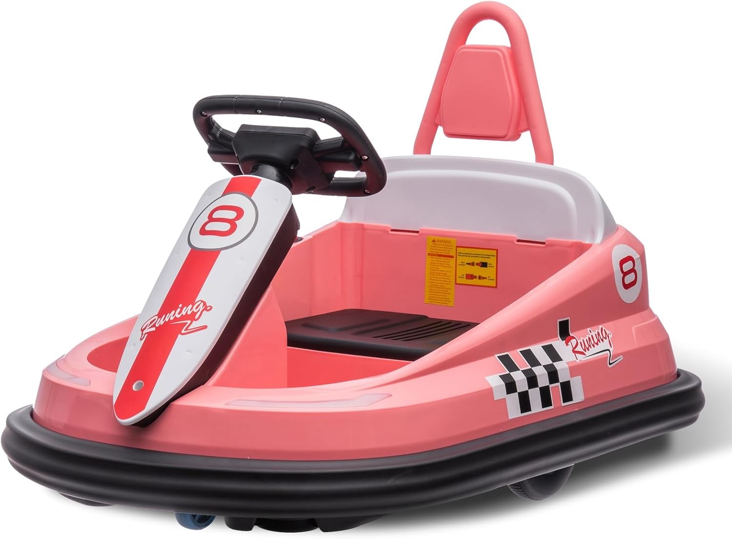 Toddler Bumper Car 6V Ride On, Forward/Reverse, 1.9mph, Spin/Bump Fun, Safe Play