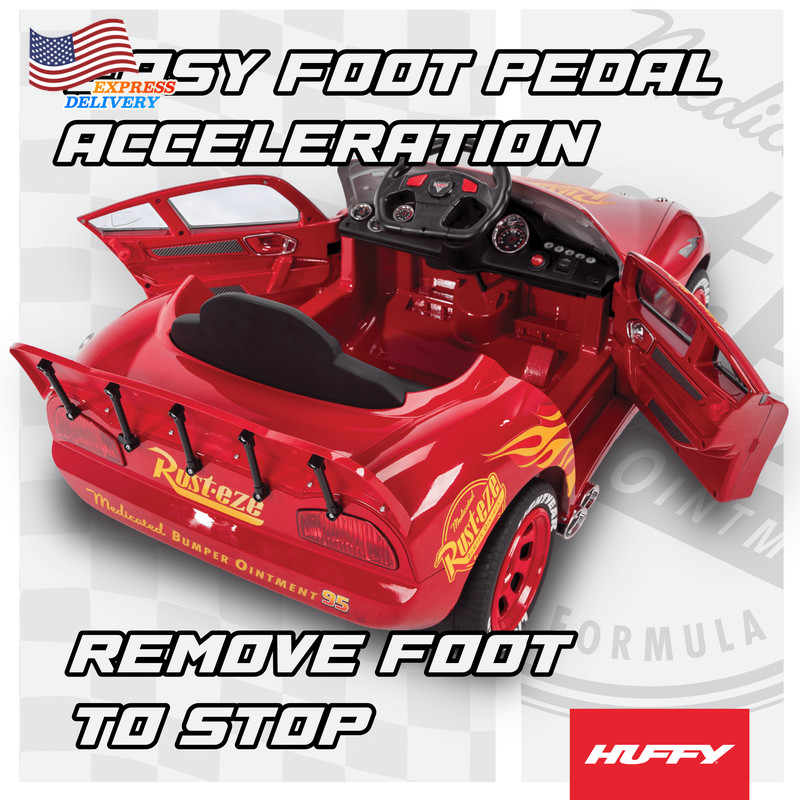 6V Disney Pixar Lightning Mcqueen Ride-On Toy Kids Ages 3-7 Red FREE SHIPPING US