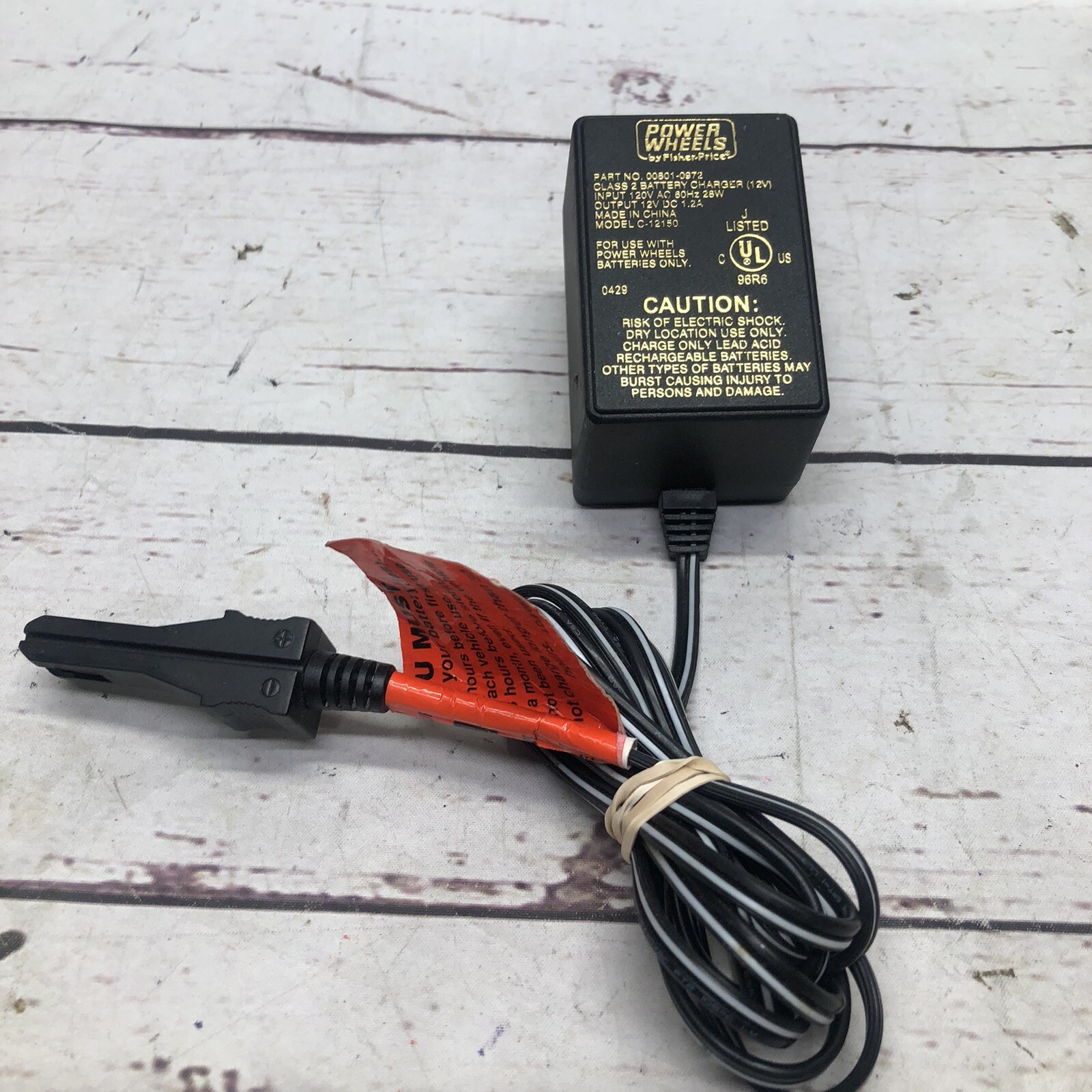 Fisher Price Power Wheels Battery charger 12V 1.2A 00801-0972 Model C-12150