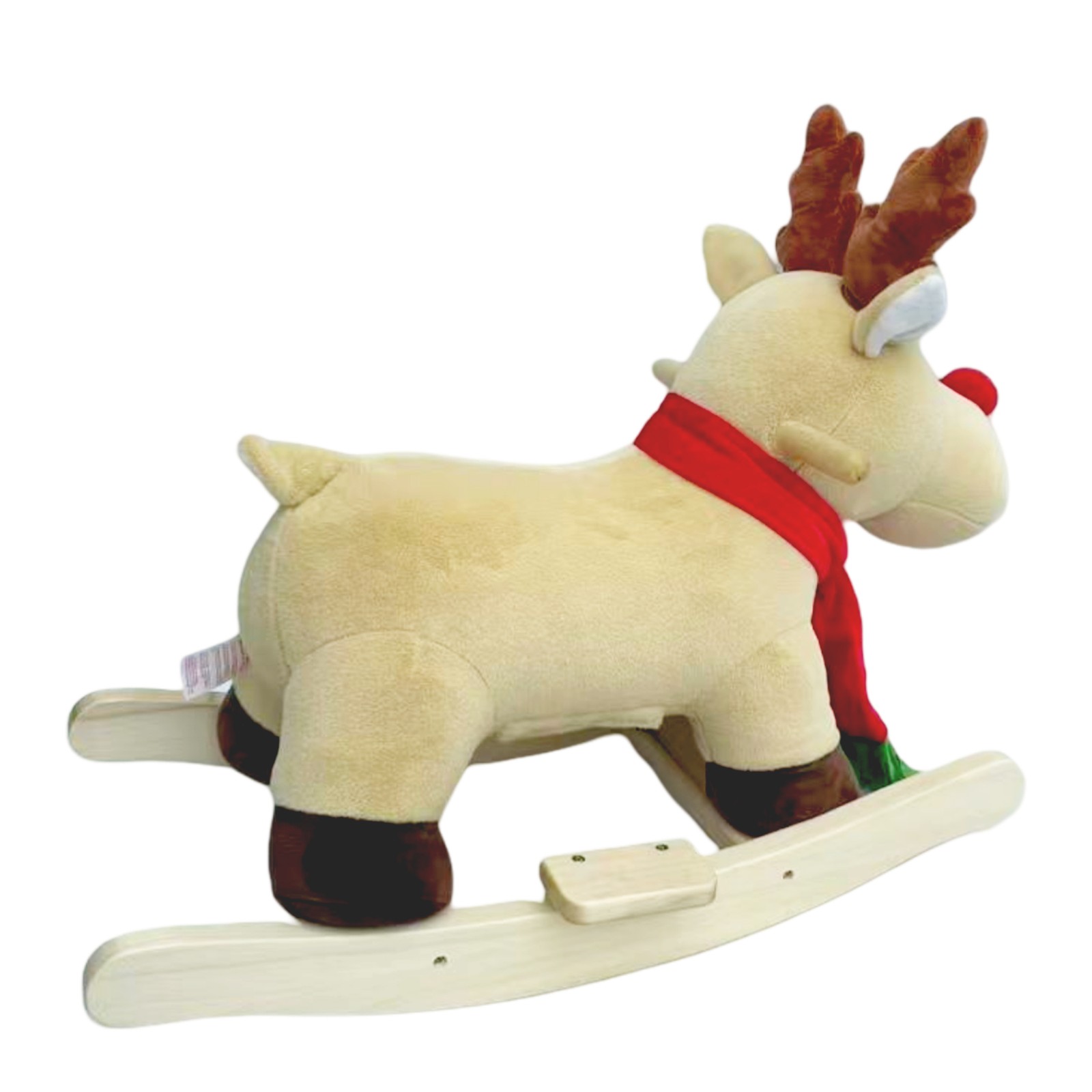Kids Plush Moose Rocking Ride-On Toy Music Safety Belt 1-3 Years CPC Certified
