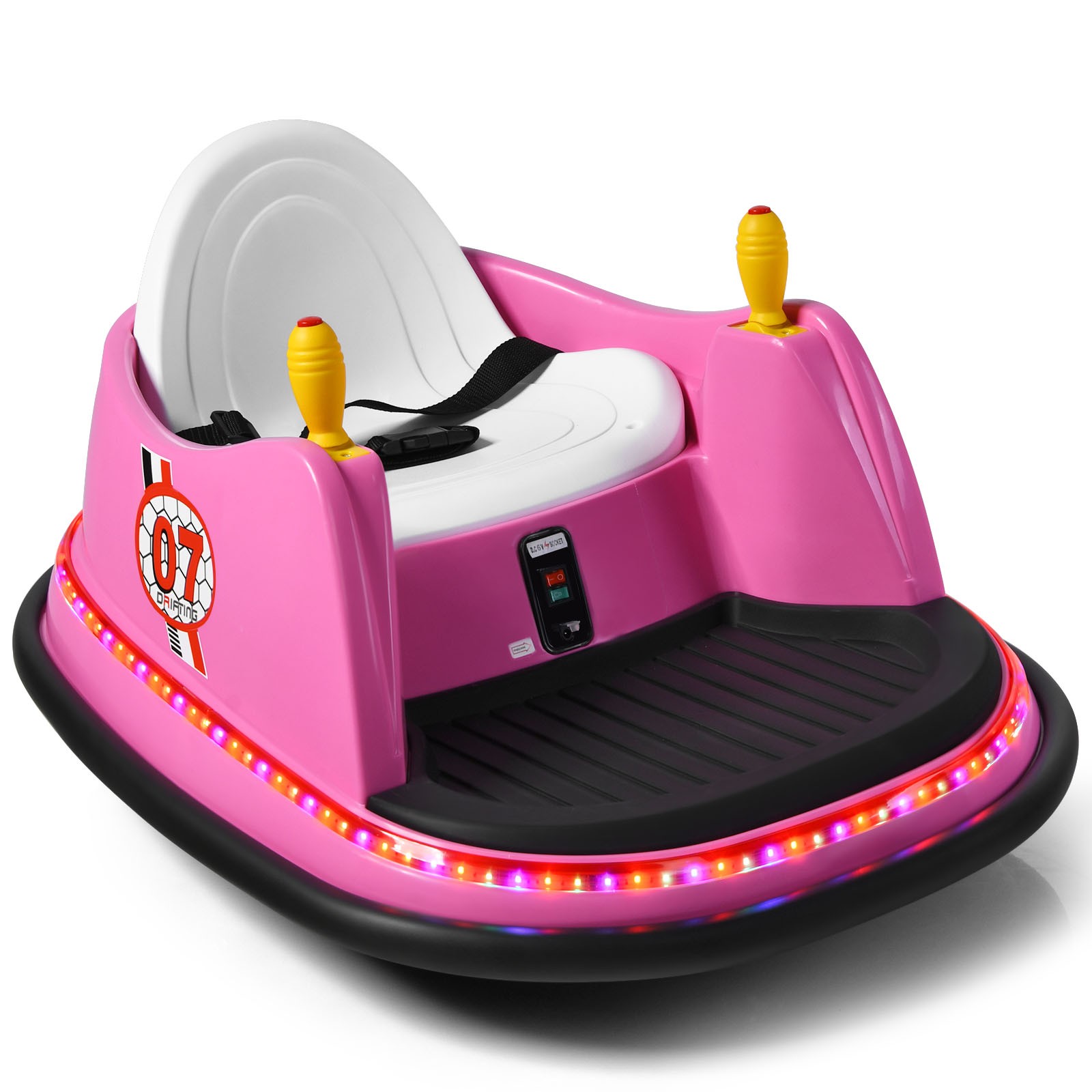 6V Kids Ride On Bumper Car Vehicle 360° Spin Race Toy w/ Remote Control Pink