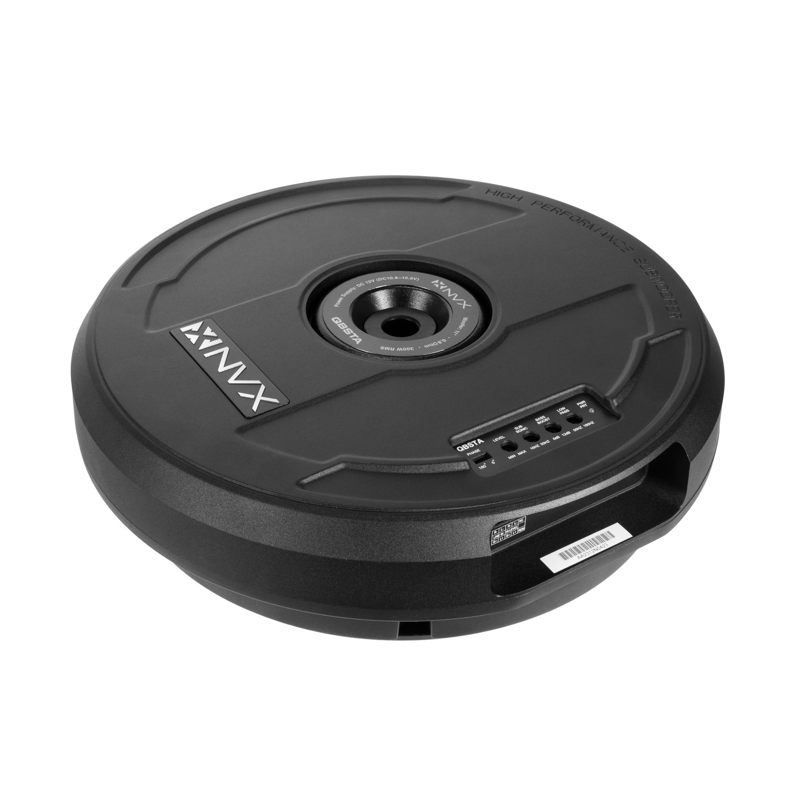 NVX QBSTA 900W Max (300W RMS) 11″ Powered Spare Tire Subwoofer Box with Built…