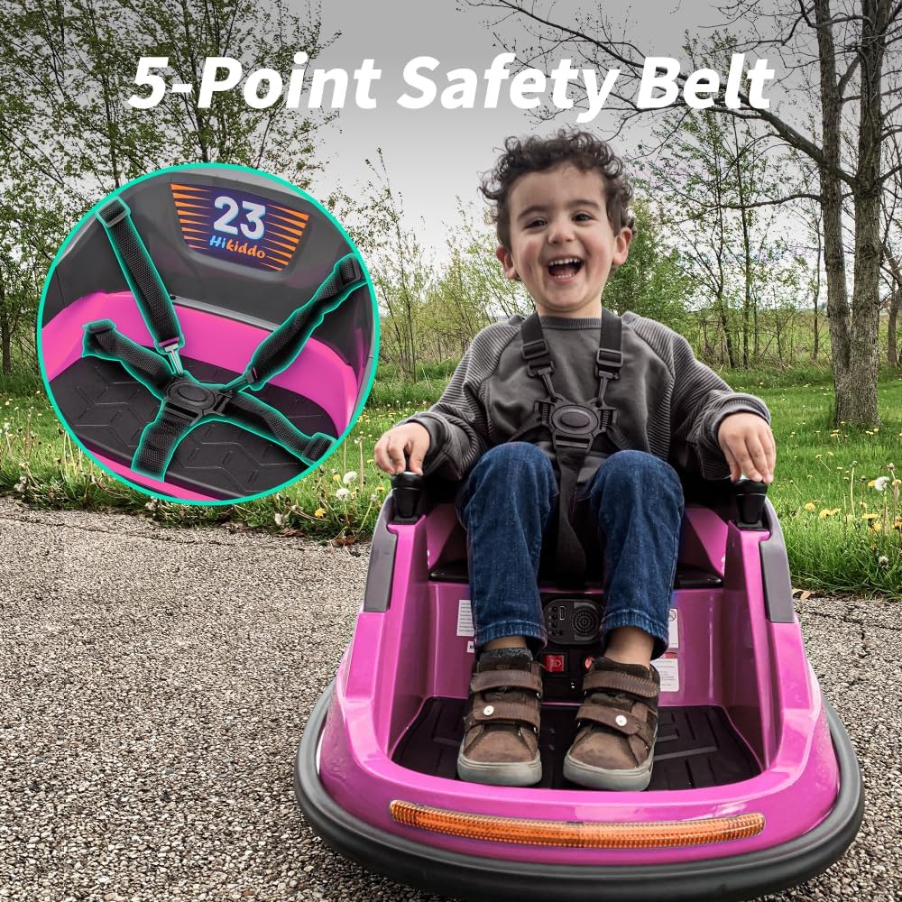 Hikido 12V Baby Bumper Car, Electric Kids Bumper Car for Toddlers 1.5-5 W/Remote