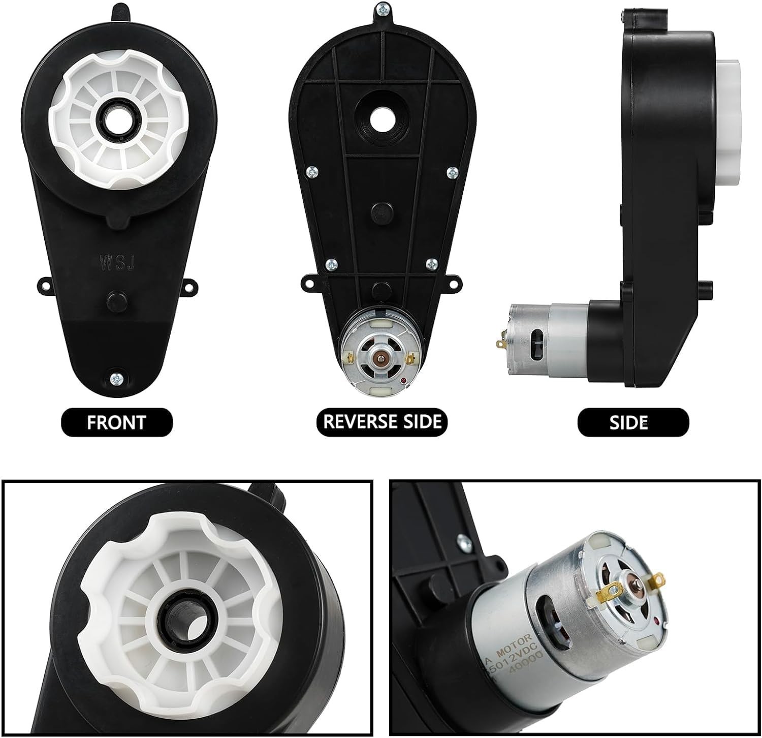 12V Ride On Upgrade Motor Gearbox 2Pcs12V RS550 40000RPM Powered Wheels Elect…