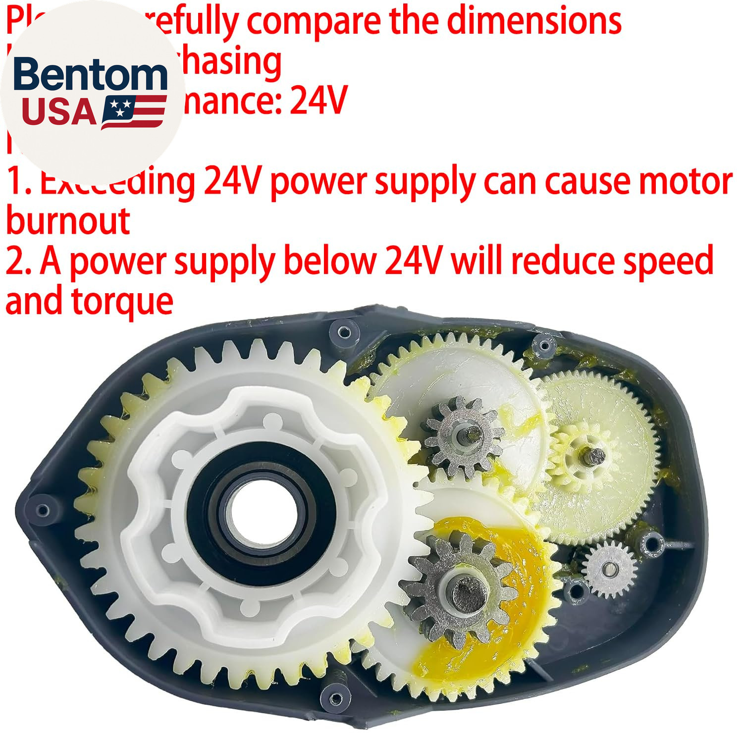 24 Volt RS775 25000RPM 280W High Speed Motor Gearbox for Power Wheels UTV Ride o