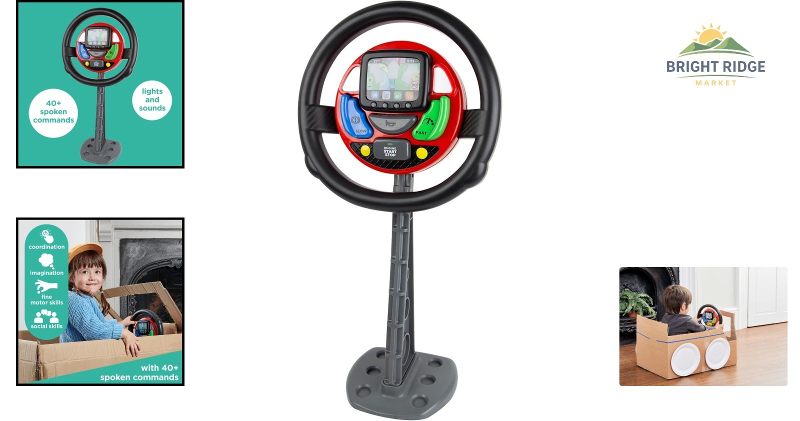 Toy Steering Wheel with Interactive Features, Ideal for Kids 18 and Older