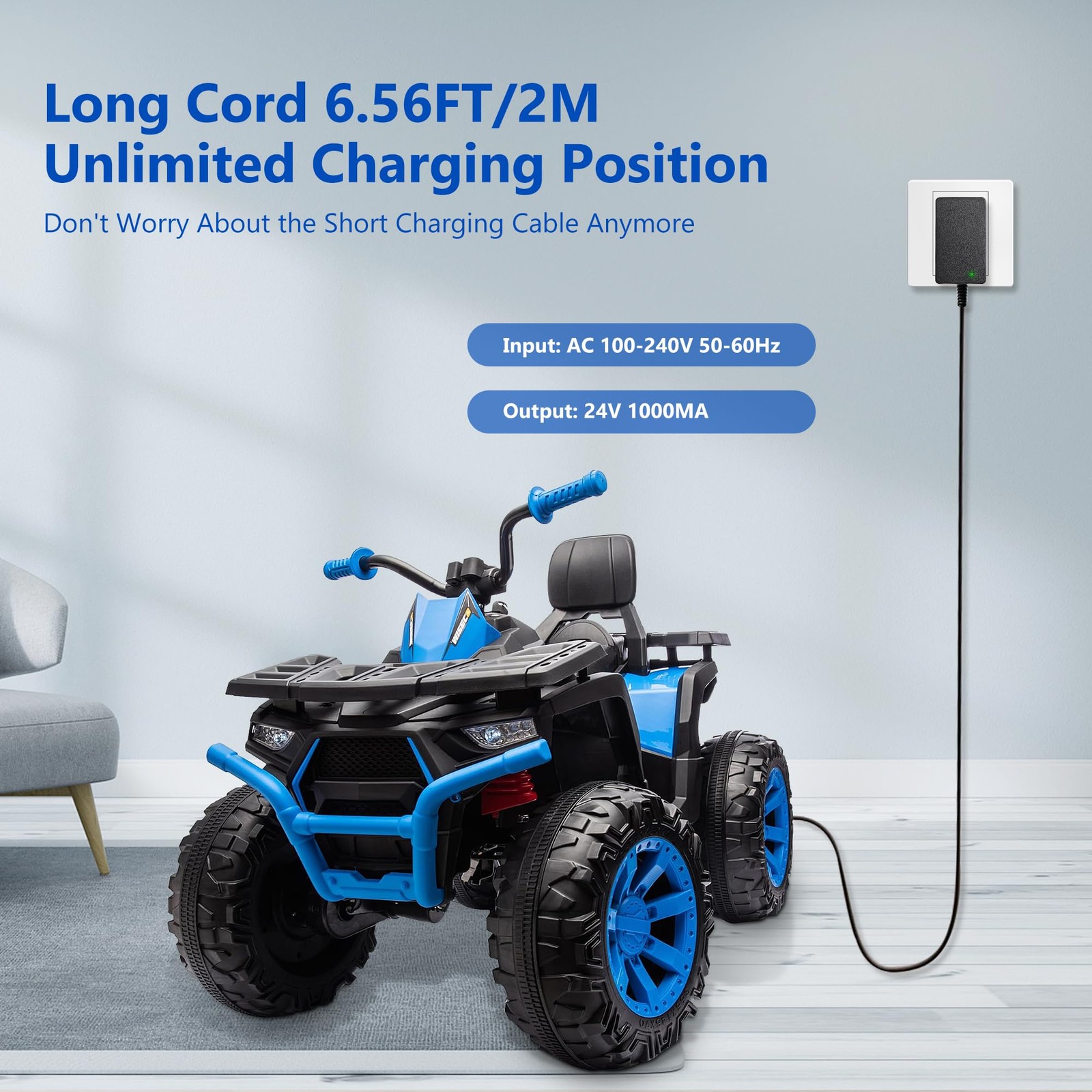 24V Battery Charger Compatible with Ride On Toys for Kids, 24Volt (28.8V) Batter