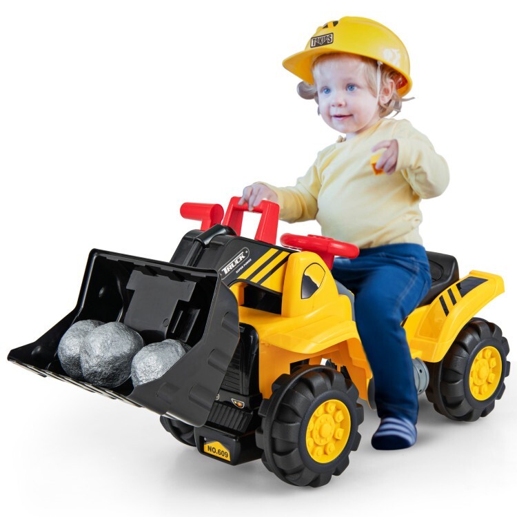 6V Battery Electric Kids Ride-on Bulldozer Toy Gift Kids With Adjustable Bucket