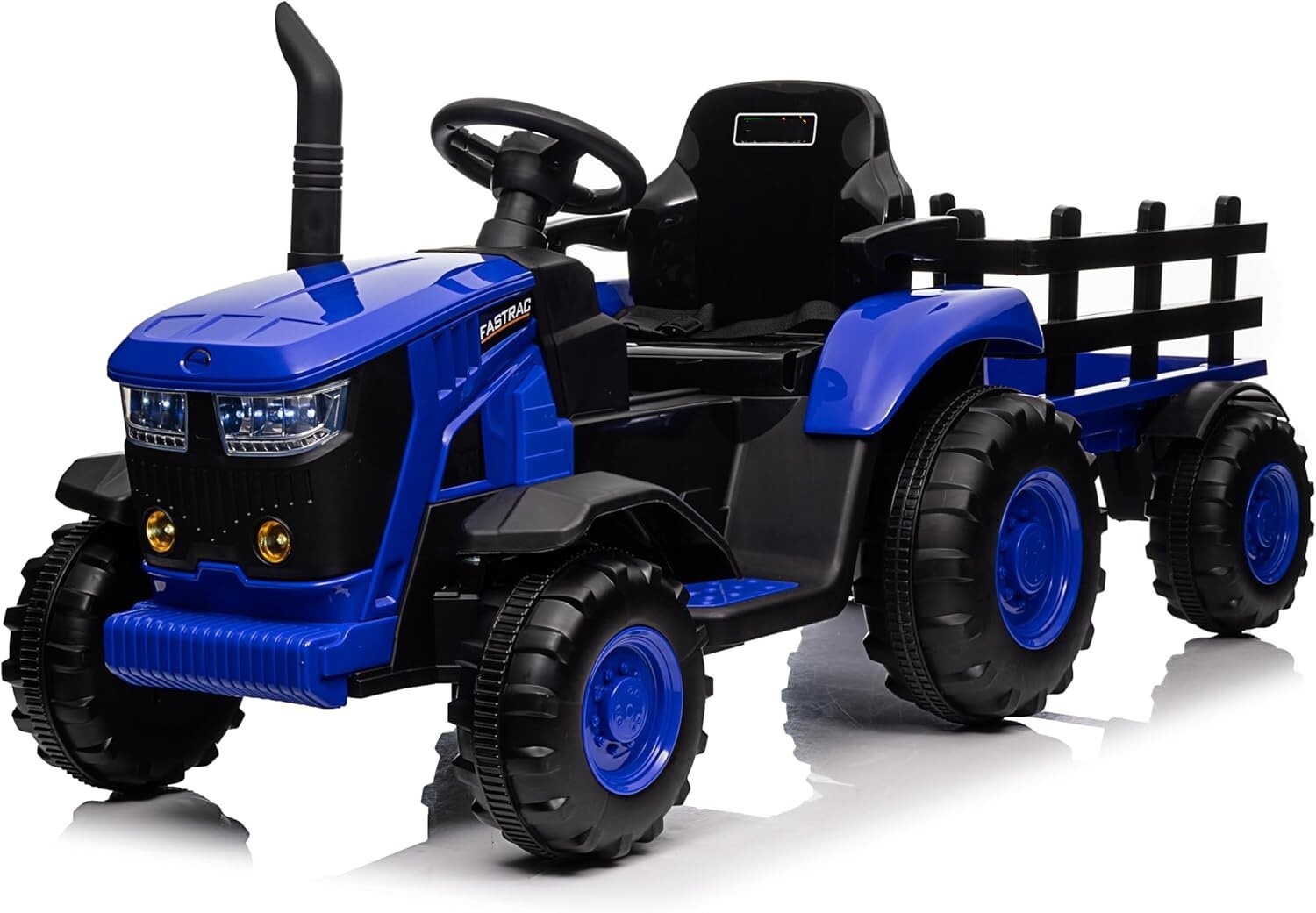 12V Kids Ride On Electric Tractor with Trailer&Remote Control for Kids 3-8 Years