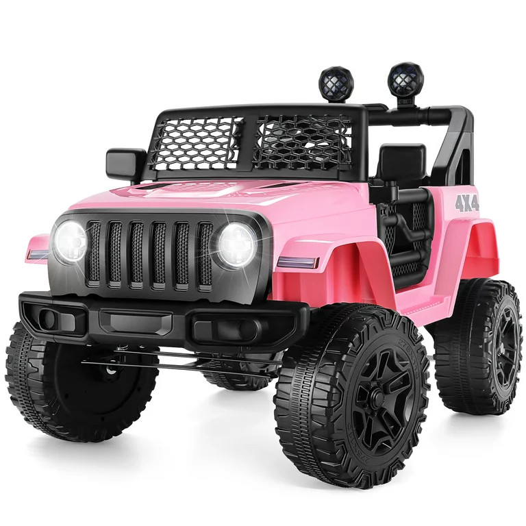 Licensed Toyota FJ Toddler Ride on Car 12V Battery Powered Kids Truck Pink