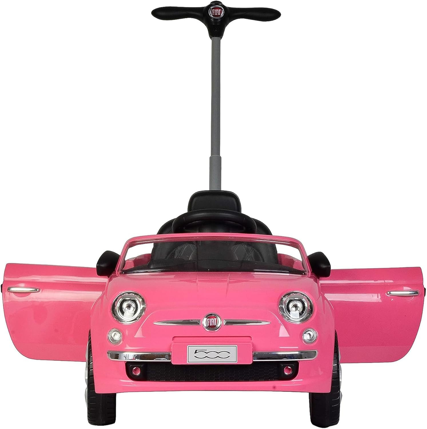 Fiat 500 Push Car, Pink, Large