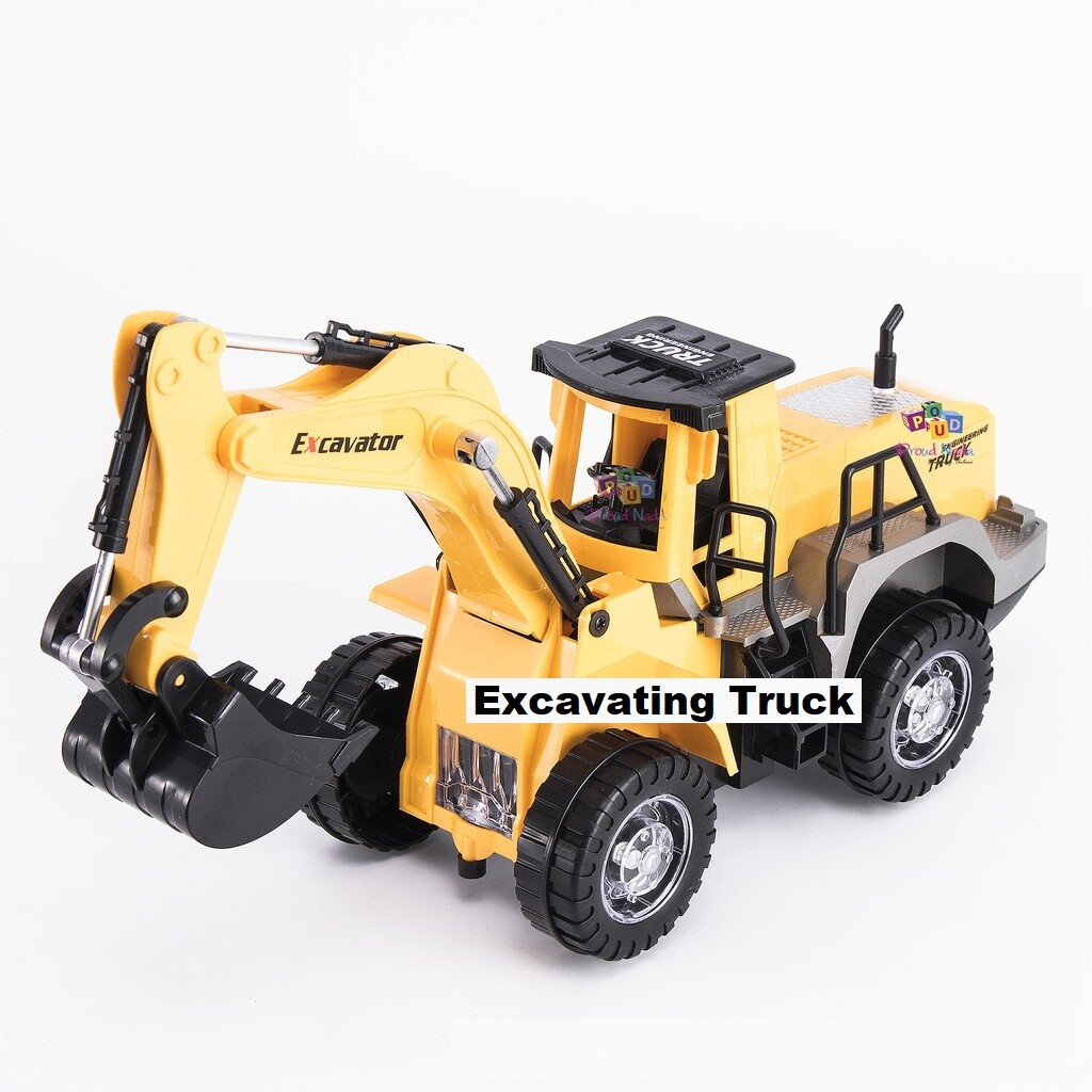Truck Excavating Truck Excavator with Light & Music Simulation Battery Operated