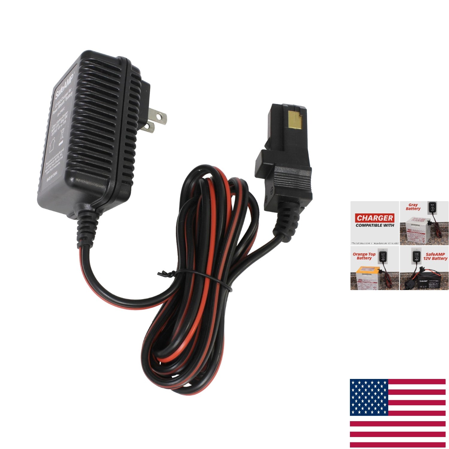 Efficient 12V Charger for Power Wheels – Compatible with Gray/Orange Batteries