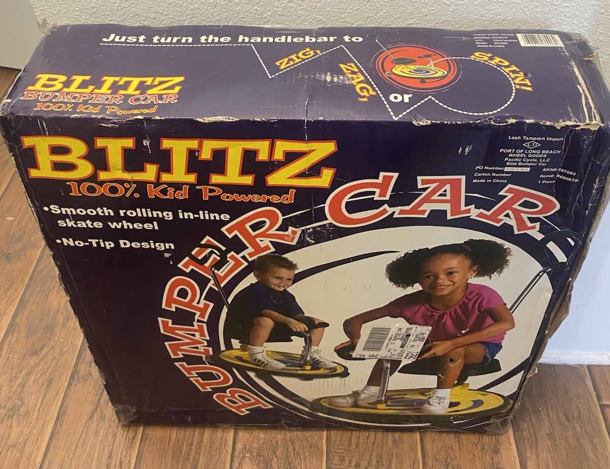 VTG NOS Blitz Bumper Car Kid Powered R6600TR Smooth Rolling Skate Wheel In Box