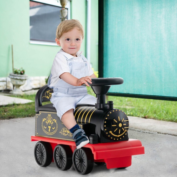 6V Rechargeable Battery Kids Ride on Electric Train Gift Kids w/Durable Wheels