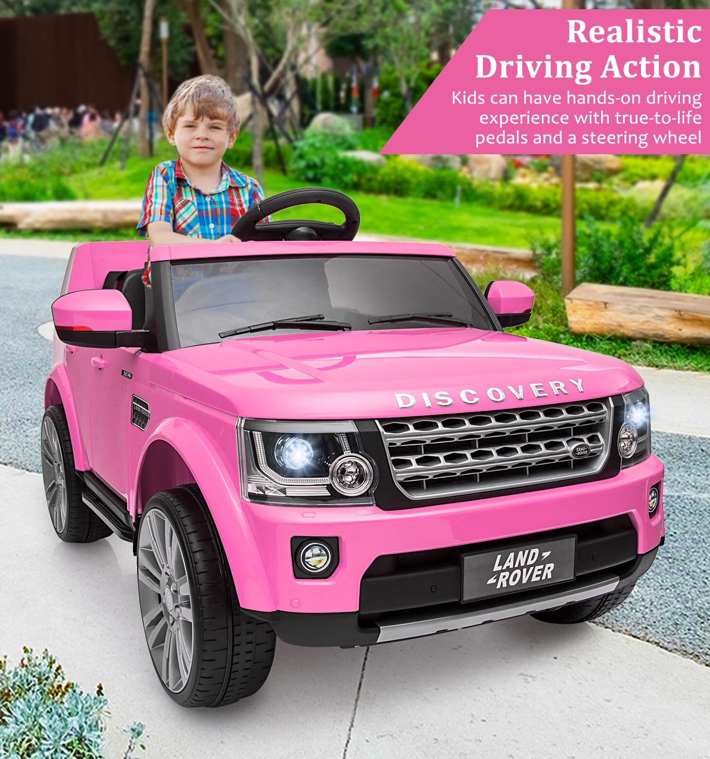 12V Ride On Toys for Toddler 3-8, Kids Electric Car With Parent Remote Control
