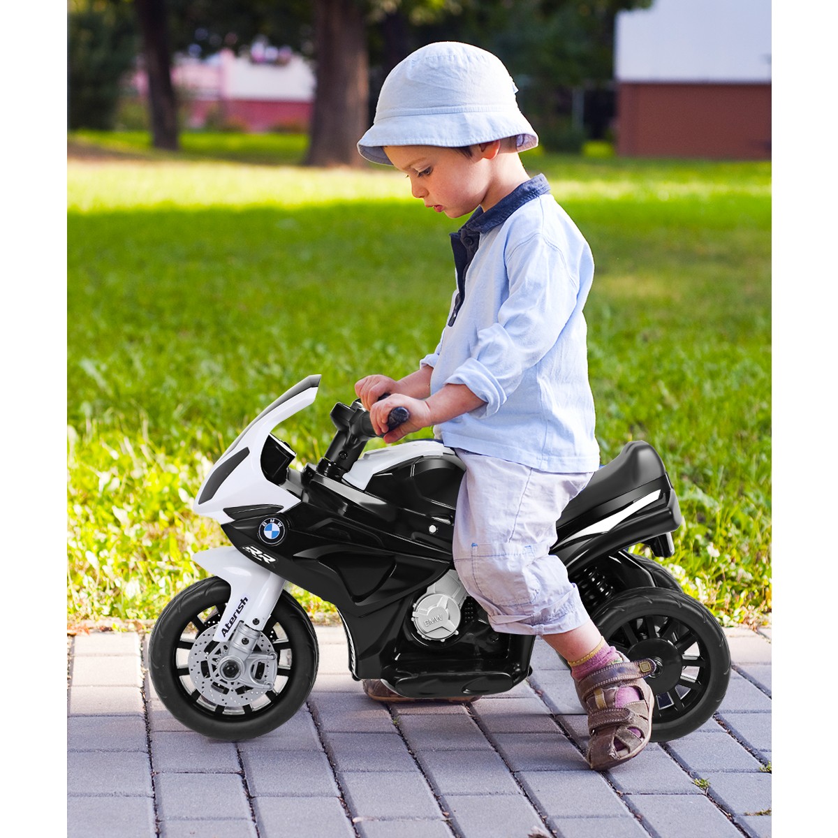 Kids Ride On Motorcycle BMW Licensed 6V Electric 3 Wheels Bicycle w/ Music&Light