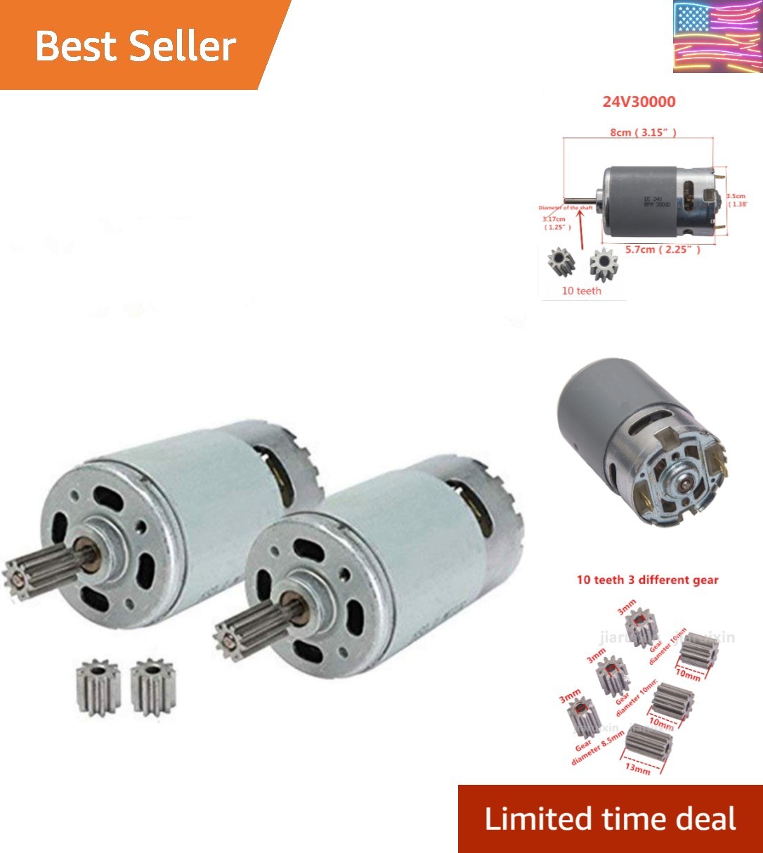 2 Pcs 24V 30000RPM Children’s Powered Wheel Electric Motor,24 Volt Motor Driv…