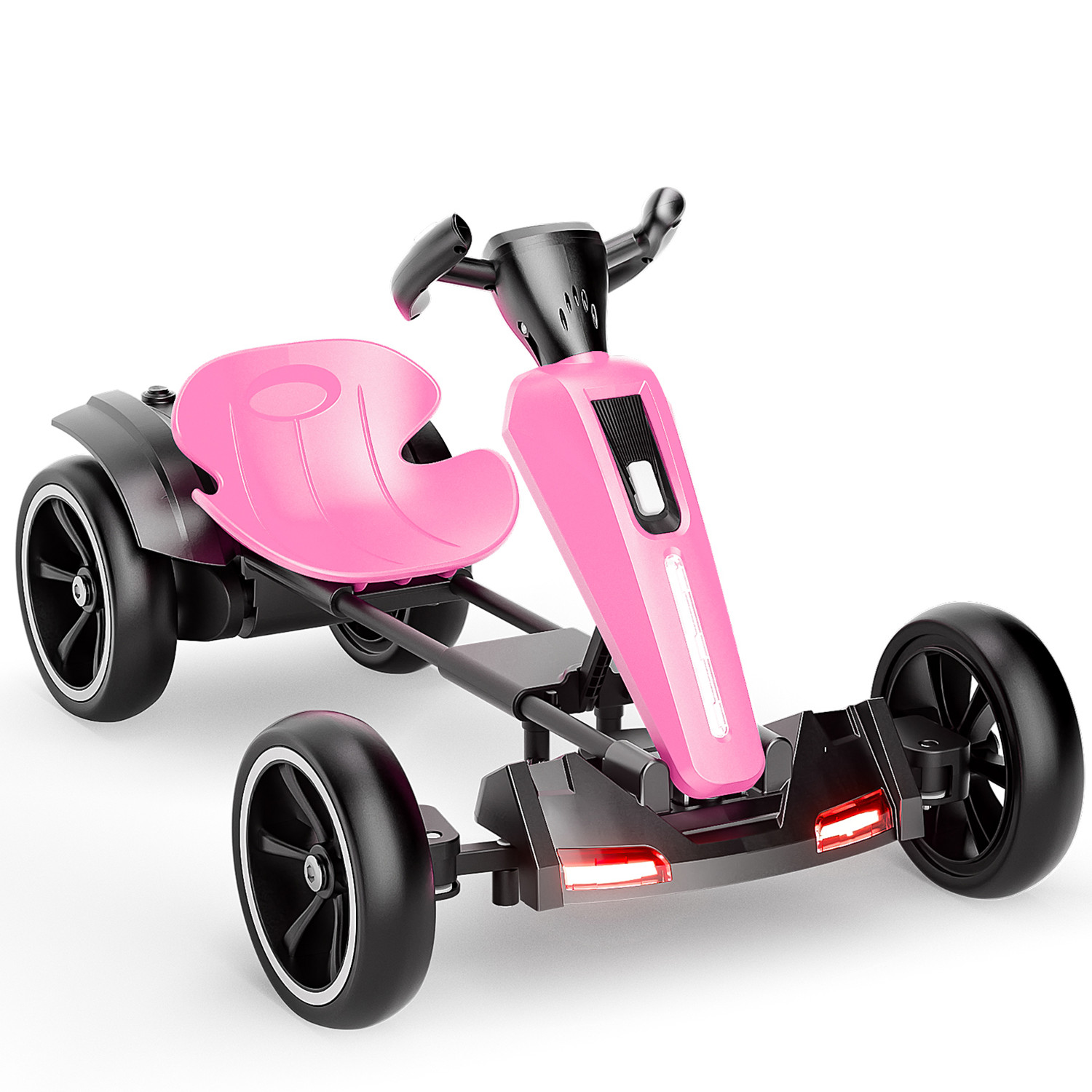 12V Electric Kids Pedal Go Kart Adjustable Seat Ride On Toy 3-6 Years Magenta