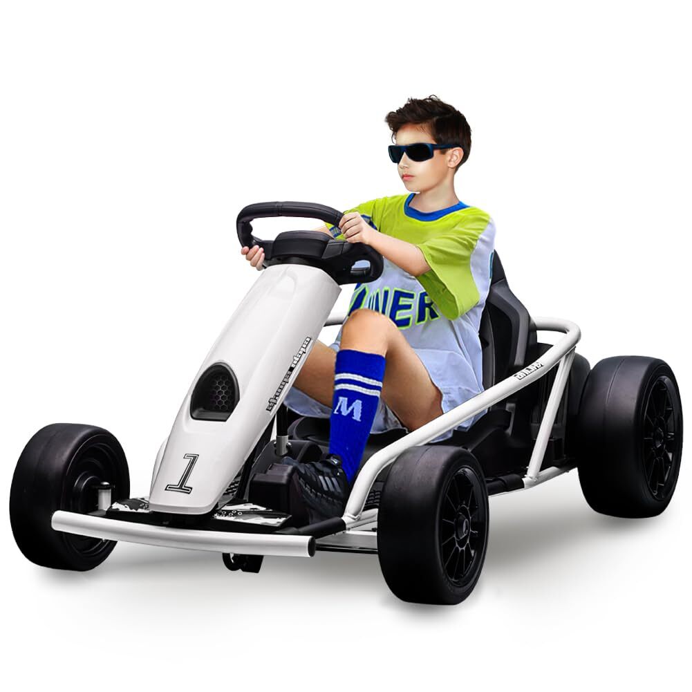 🍊🔥24V Go Kart 3Ride On Toy for Kids 8-12 Years 8MPH High Speed 300W*2 Powerful