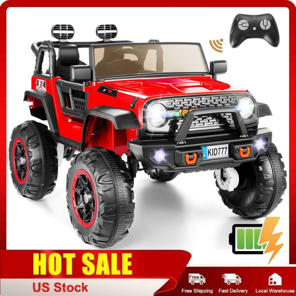 24V Kids Ride On Car 2-Seaters 400W Electric Vehicle Truck Bluetooth w/ Remote✅