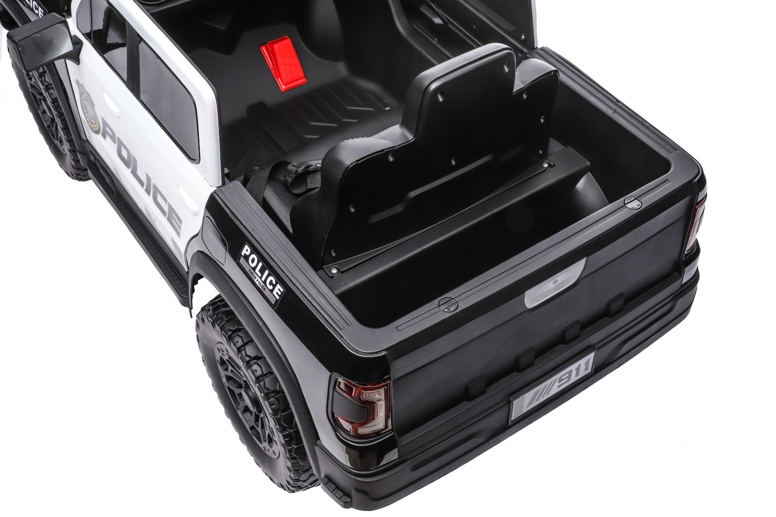 Kids Ride On Police Car 12V Dual Motors Remote Control Music Lights
