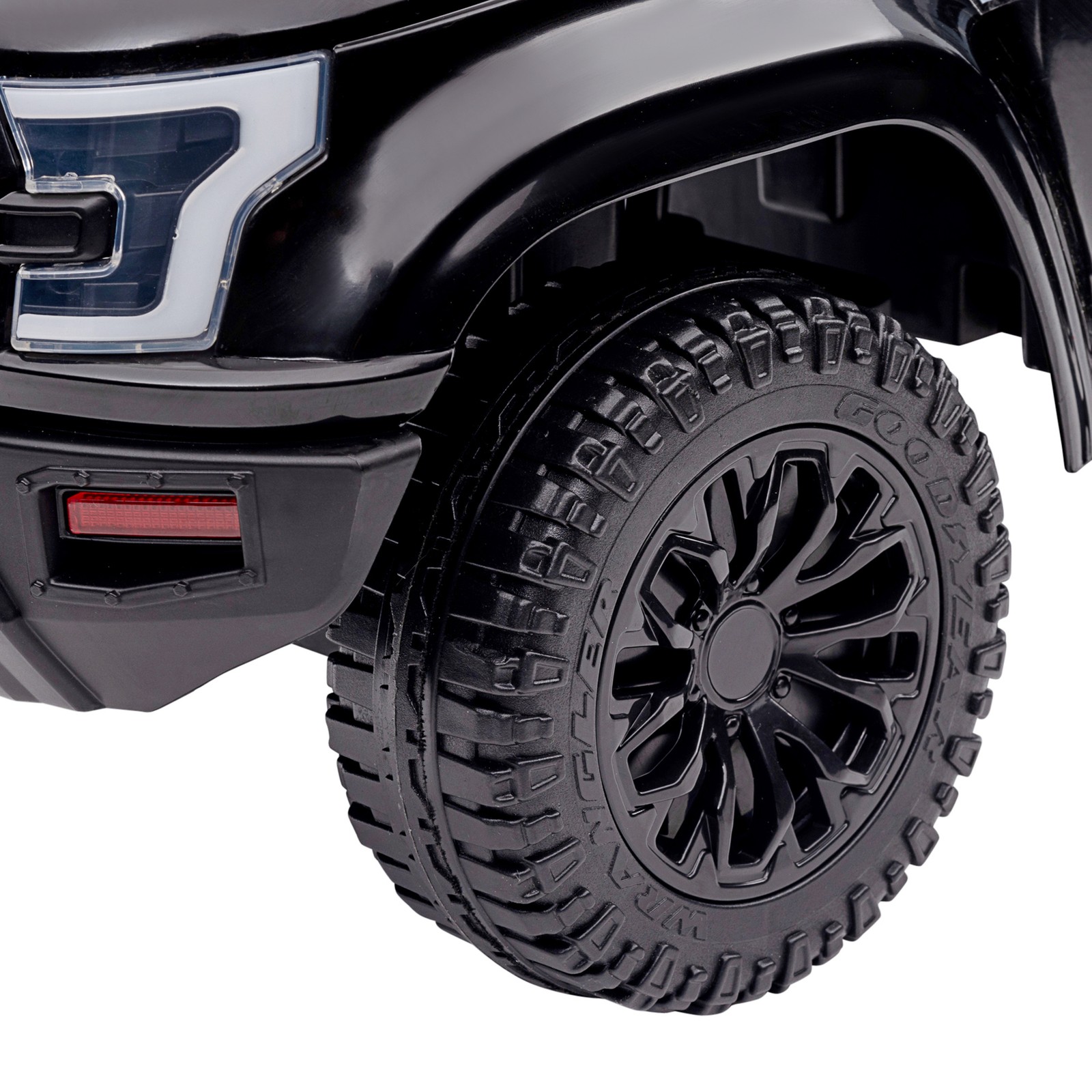 Kids Sliding Car Police Truck Style Ride On W/ Under-Seat Storage Black