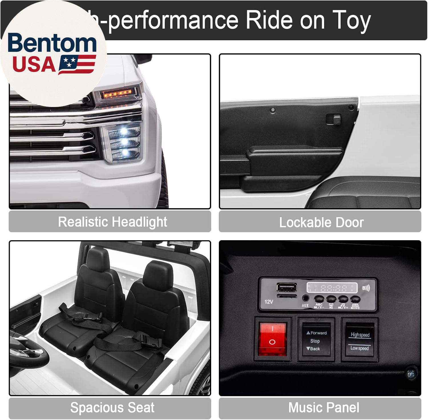 24V 4WD Kids Ride on Car for Big Kid, Battery Powered Licensed Chevrolet Silvera
