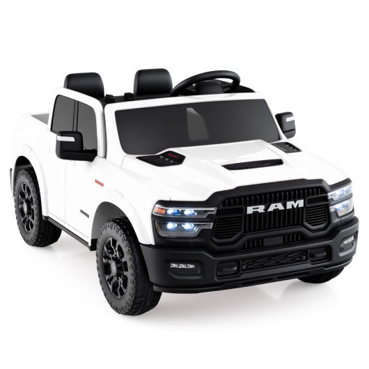 2 Seater 24V Ride on Toy for Big Kids Licensed Ram Truck with Remote and Music-P