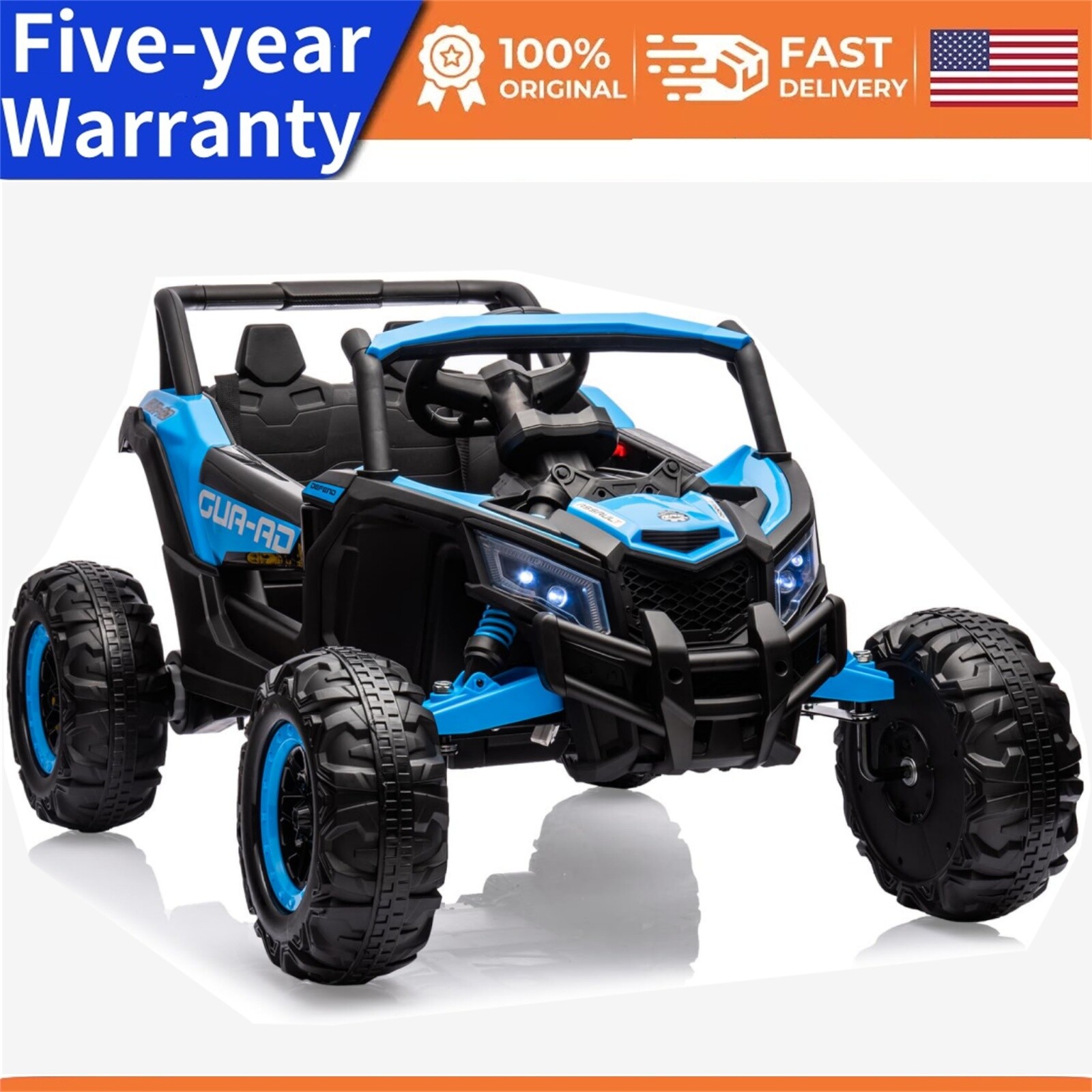 24V Kids Ride-On Utv Car with Remote Control Spring Suspension 200W Motor Music