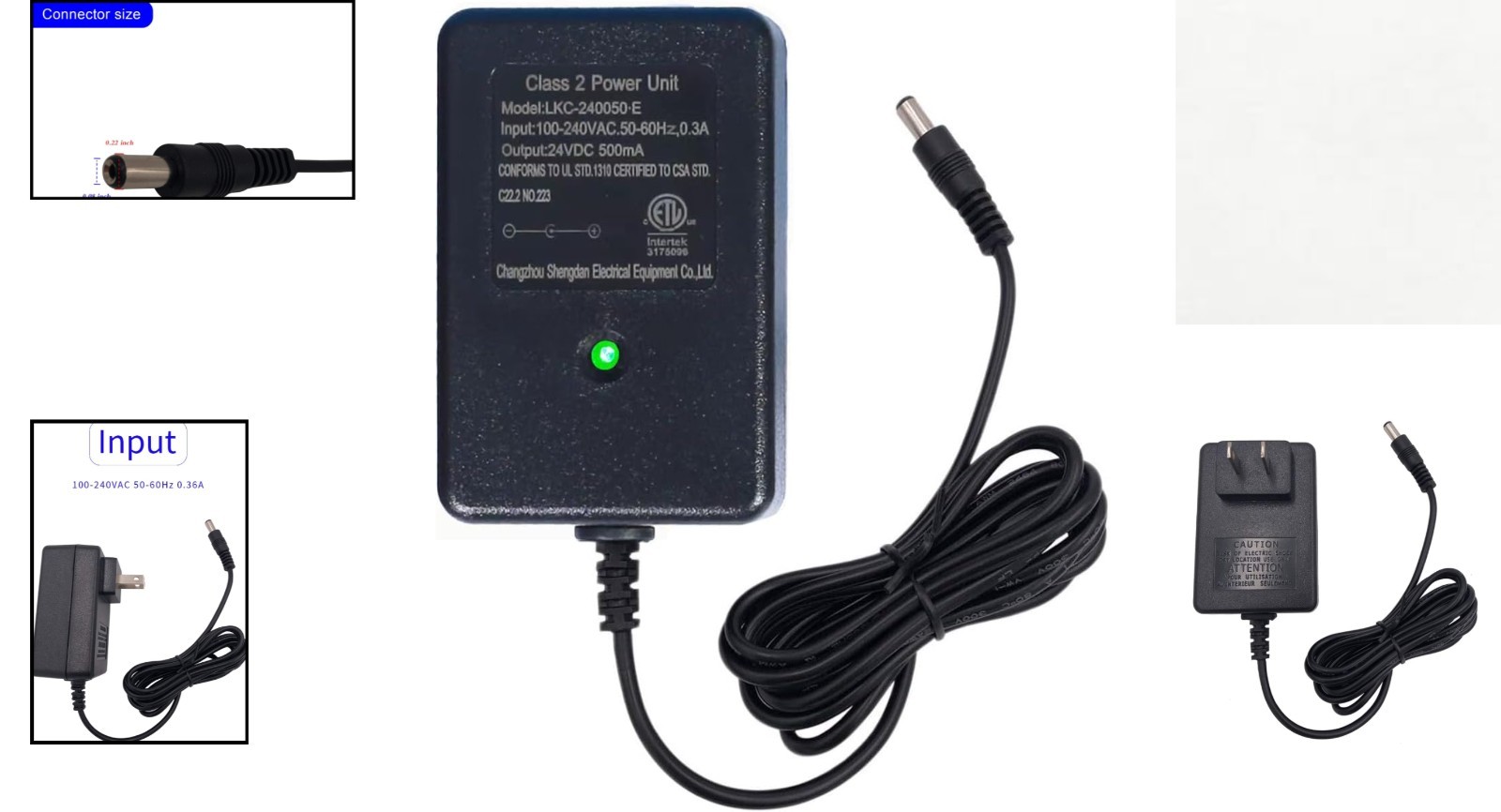 Universal 24V Charger for Electric Toys – 500mA Supply with Battery Protection