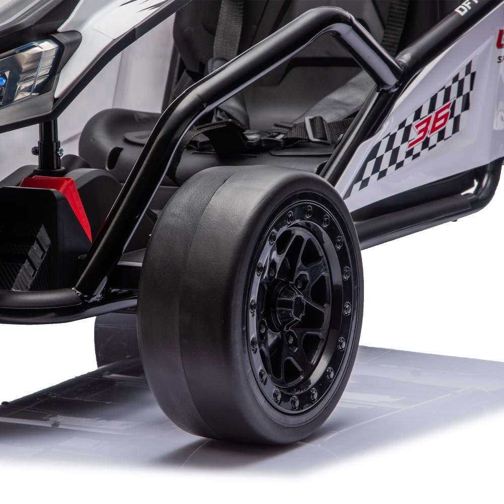 24V 400W Kids Ride on Drift Car Electric Go Kart 5-7.5 MPH with Music Bluetooth