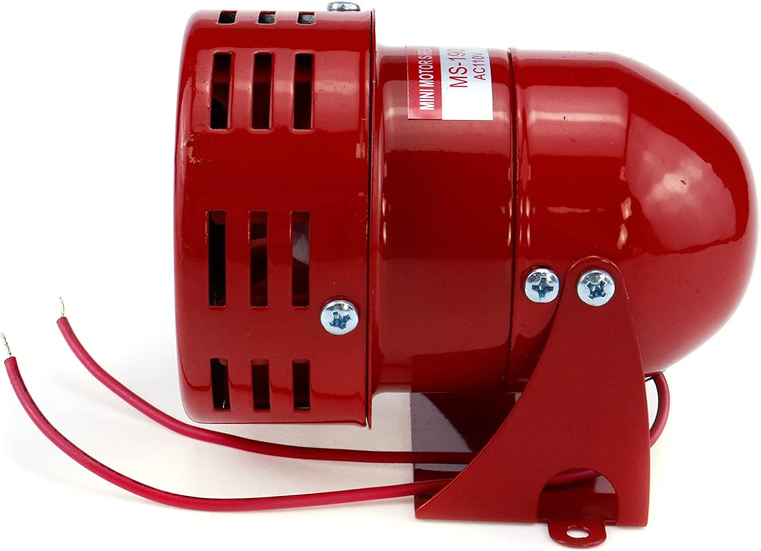 Motor Siren Red 1Pc AC 110V 114Db Industry Electric Motor Alarm Driven Siren, Ho