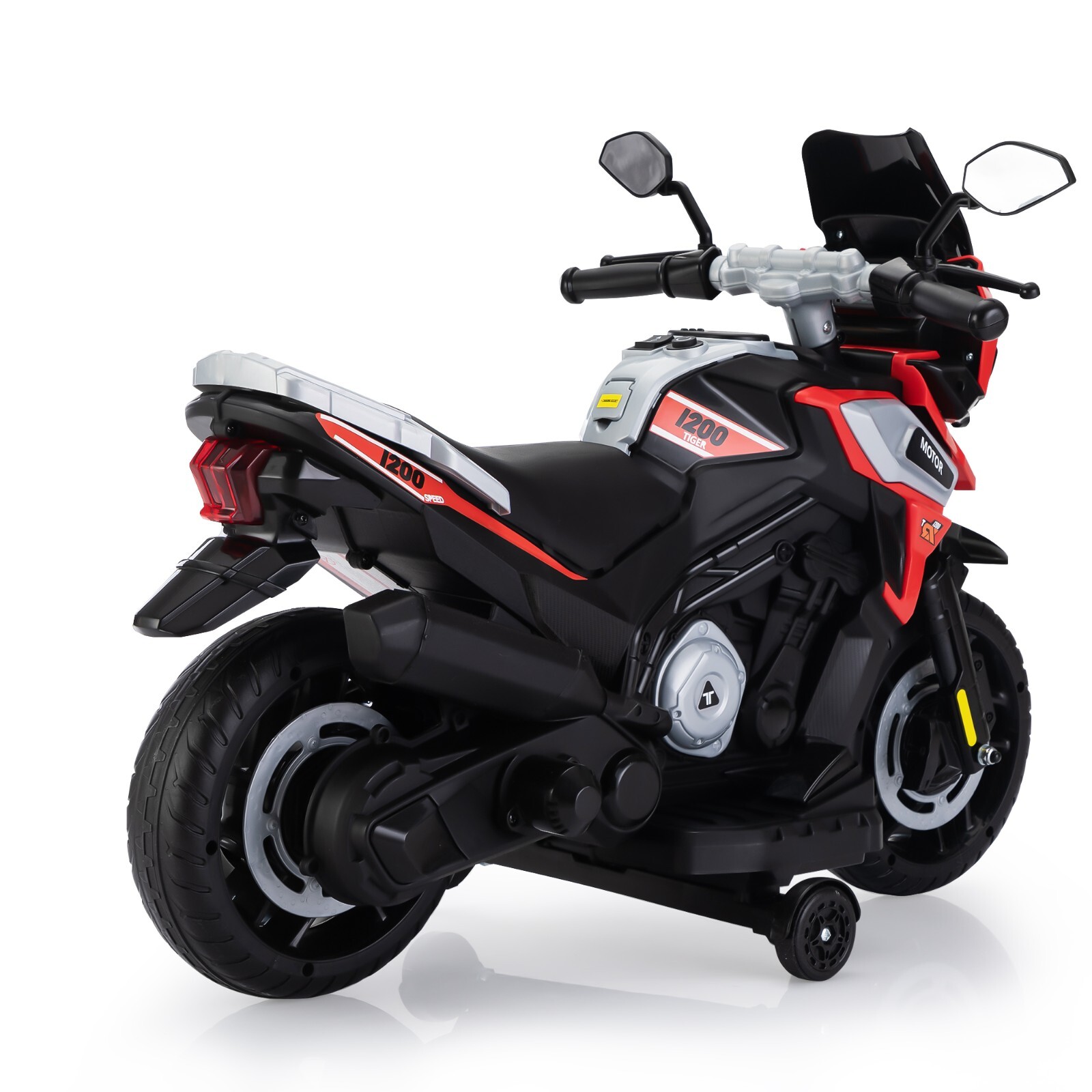 12V Kids Ride On Motorcycle, Battery Powered Off-Road Motorbike with Music