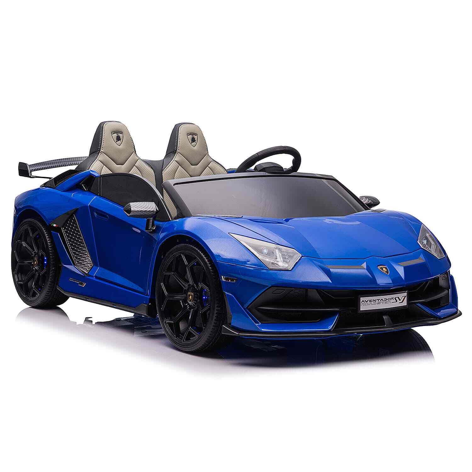 24V 2 SEATS LICENSED LAMBORGHINI AVENTADOR SVJ KIDS RIDE-ON SPORTS CAR,LIGHTS+RC