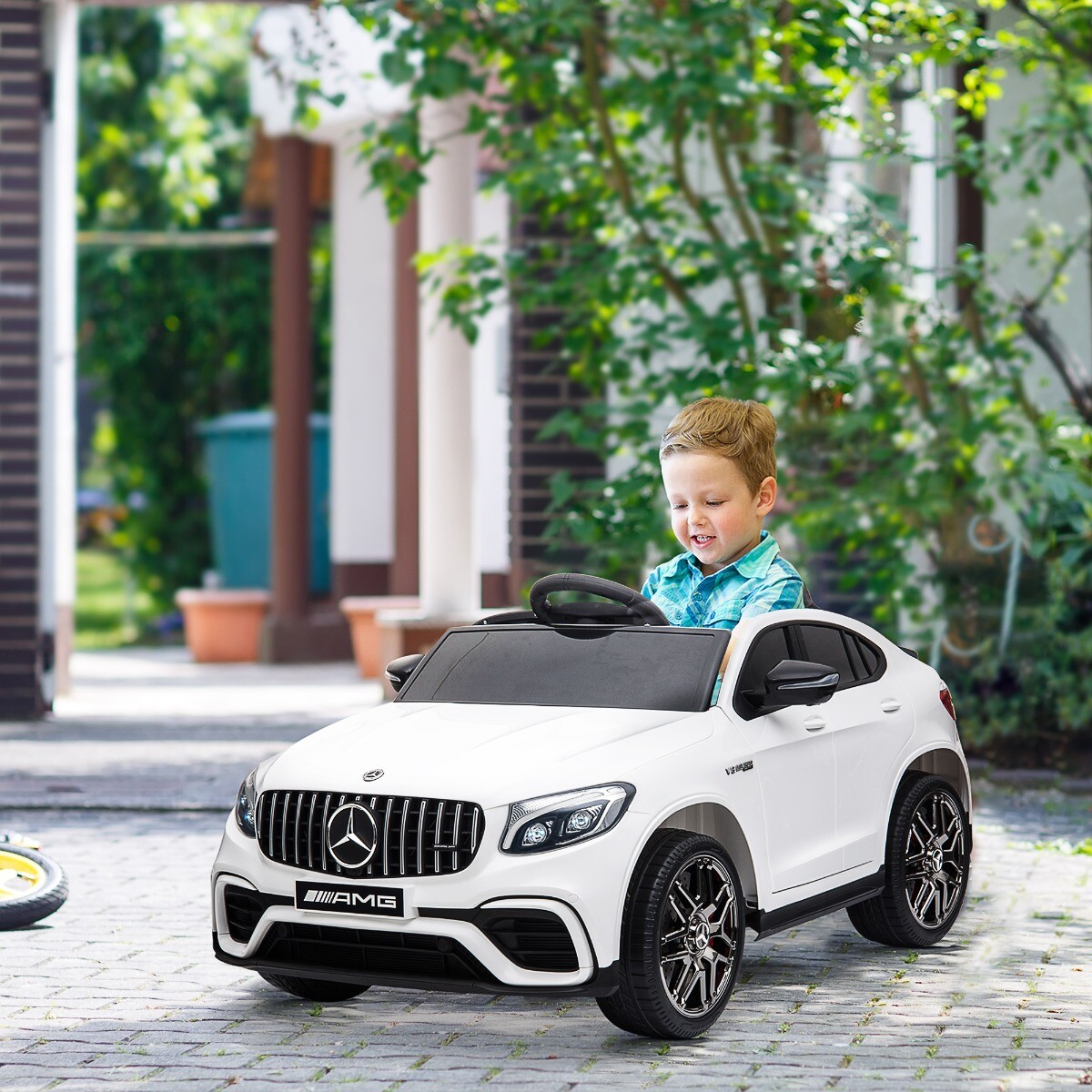12V Ride On Toy Car for Kids with Remote Control Mercedes Benz AMG GLC63S Coupe