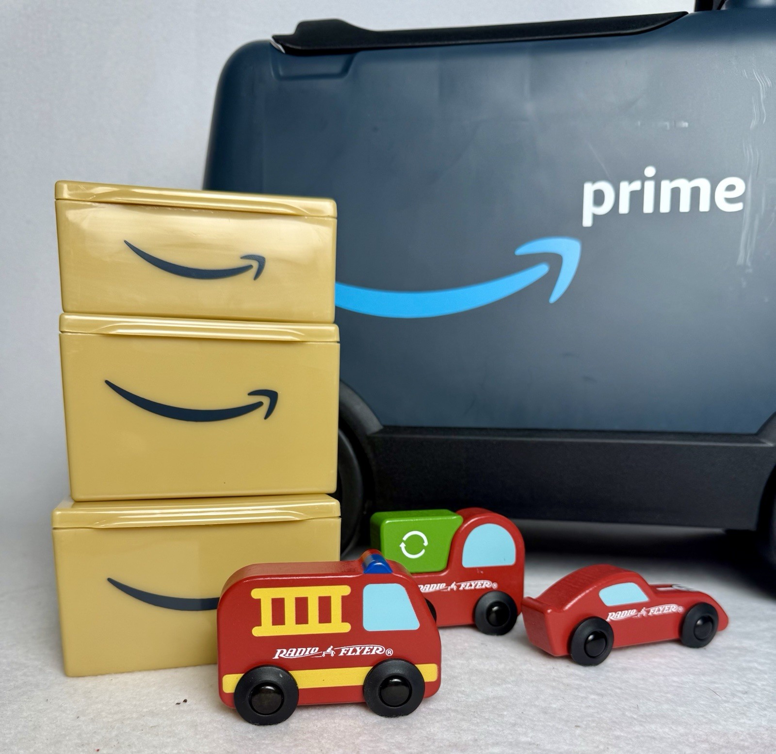 Amazon Delivery Van Ride on Toy for Kids, Blue Toddler Ride on Toy for Ages 2+