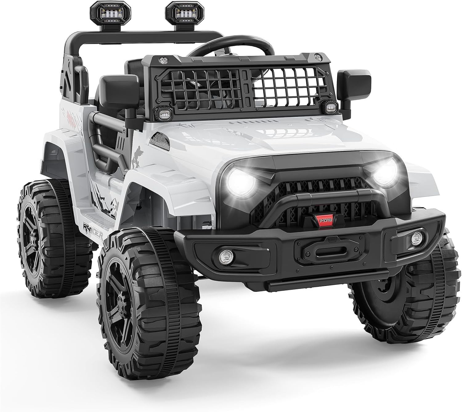 Kids Ride on Car 12V Electric Truck w Lights Parent Remote Off-Road Toy Car Gift