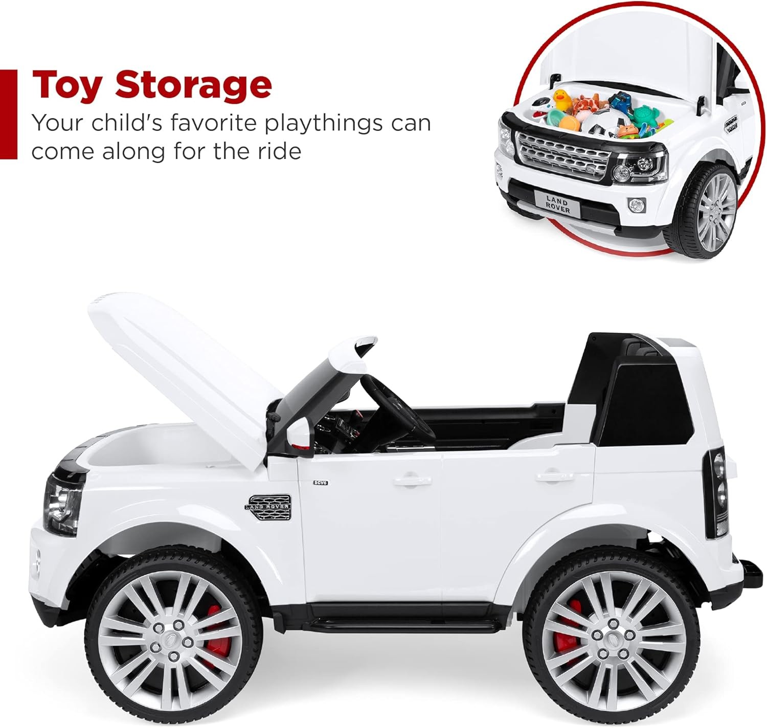 12V 3.7 MPH 2-Seater Licensed Land Rover Ride on Car Toy W/Parent Remote Control
