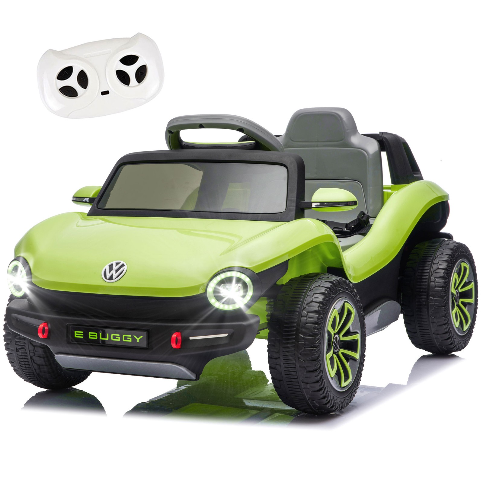 12V Licensed Volkswagen Beetle Kids Ride On Electric Car Speeds 1.5-2.5MPH Green