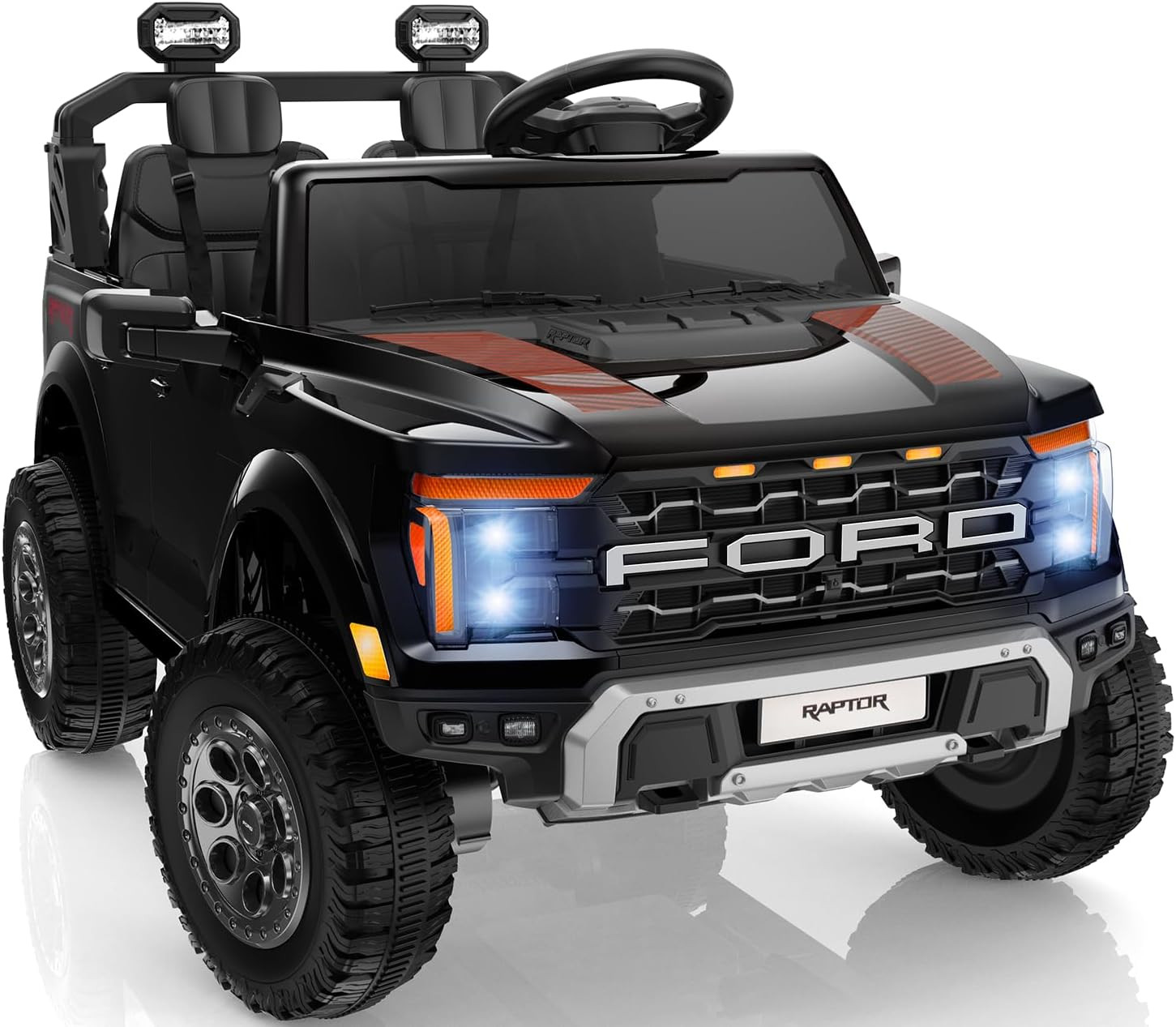 24V Ride on Toys for Big Kids, Licensed Ford F-150 Raptor 2 Seater Kids Ride on