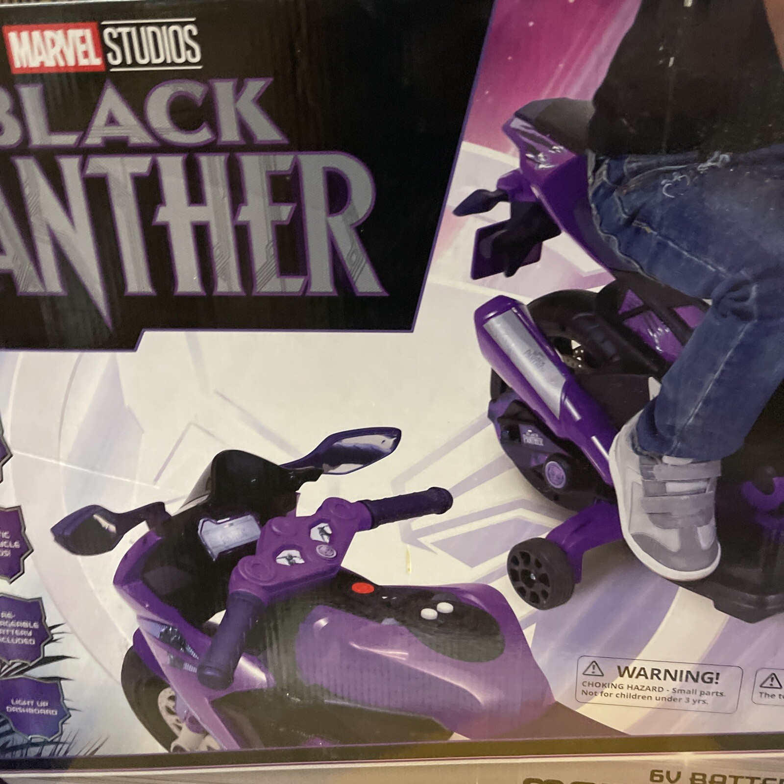 Black Panther 6V Battery Motorcycle Ride On, Marvel Legacy Collection New Sealed