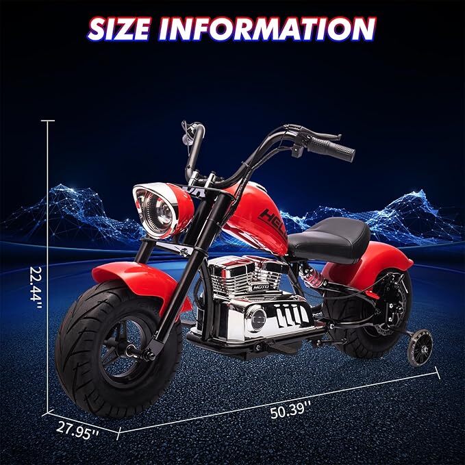 Kids Electric Off-Road Dirt Bike 36V Motorcycle with Top Speed of 16.5 Mph LED